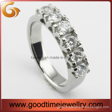 Titanium CZ Stones Rings Jewelry (GTR-1182)